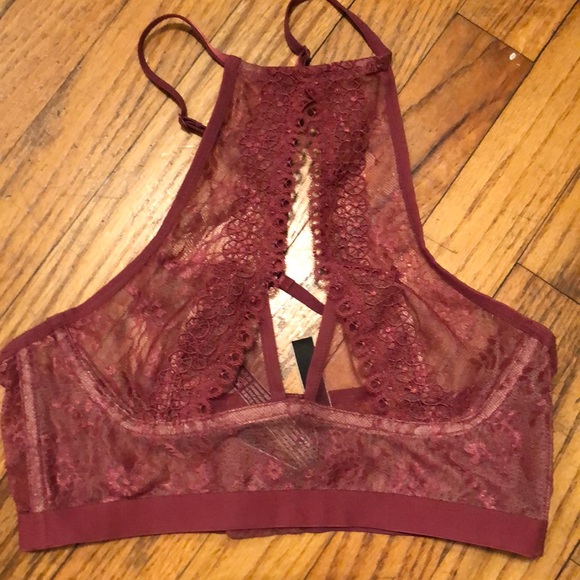 Victoria’s Secret Pink High Neck Lace Bralette - Picture 2 of 4